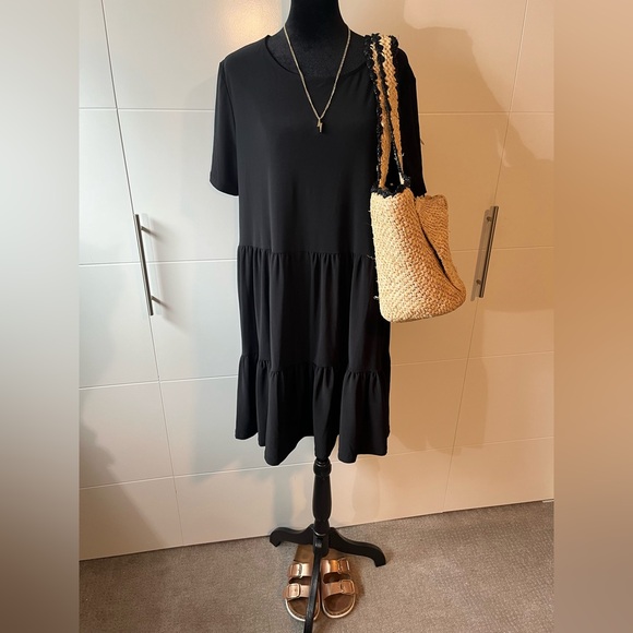 NWT Nicole Miller Casual Black Dress - Picture 1 of 9
